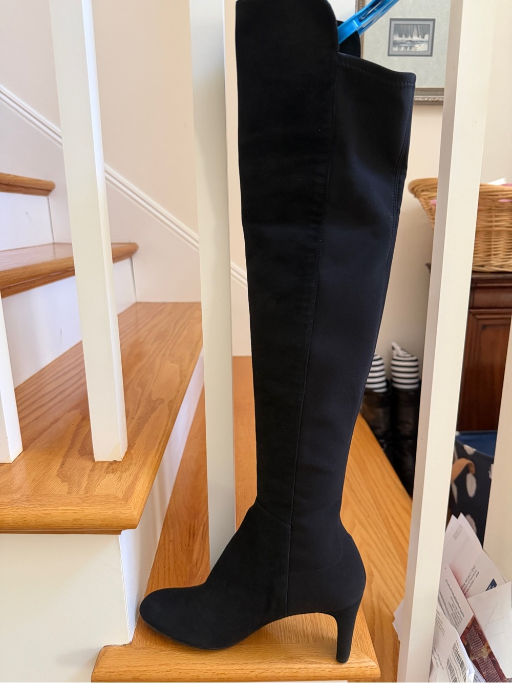 Stuart Weitzman Black Over-the-Knee Stiletto Heel Boots